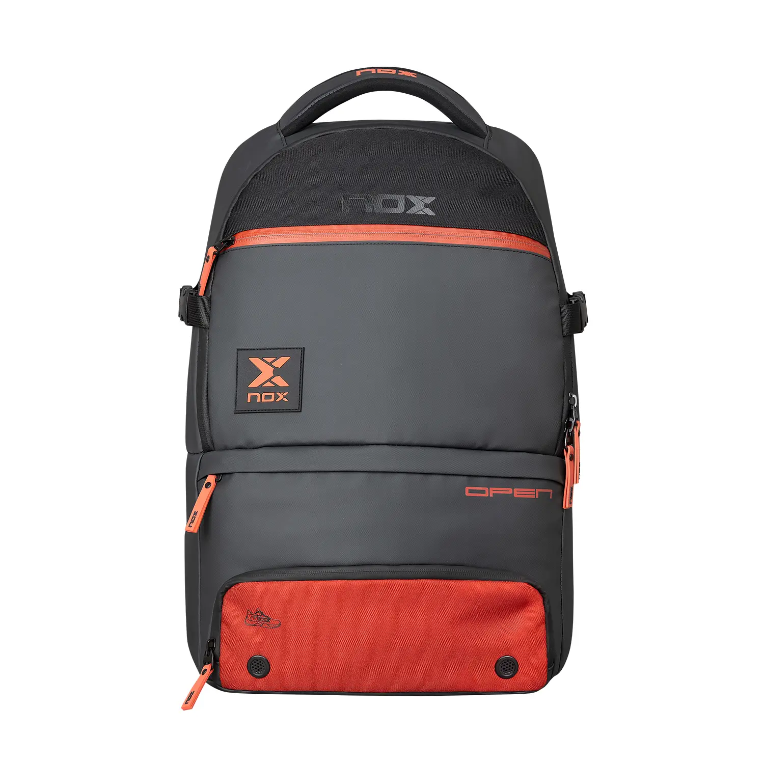 Mochila Nox Luxury Open Series Negro Rojo