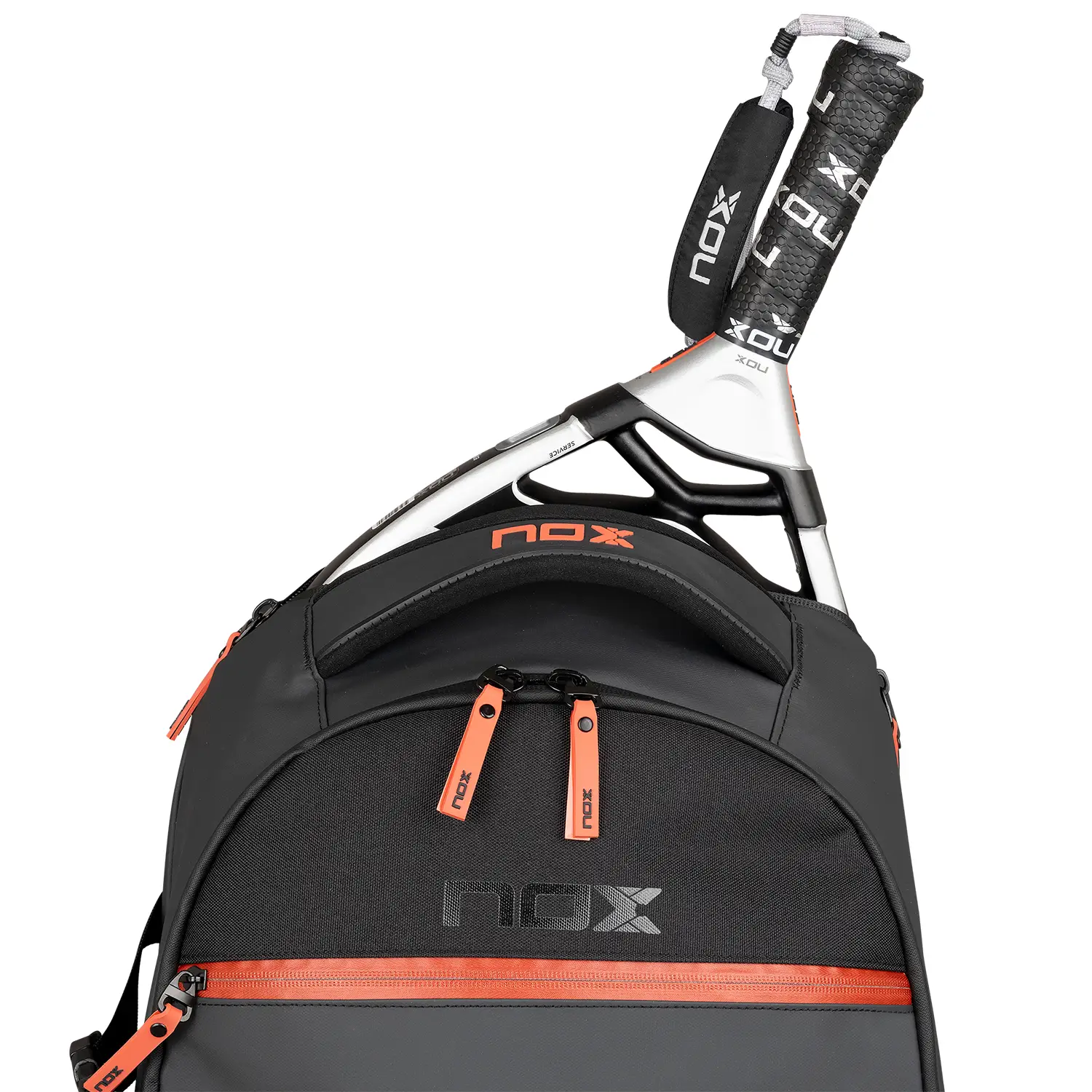 Mochila Nox Luxury Open Series Negro Rojo - 5 - Vista 5